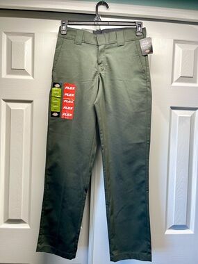 Dickies Flex Twill Work Pants Slim Fit Tapered Leg Wrinkle Resistant Size 28x30